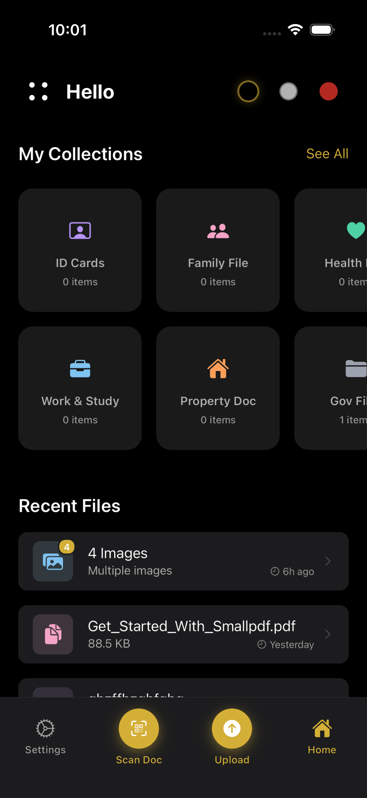 Home Screen 2 - Dark Theme
